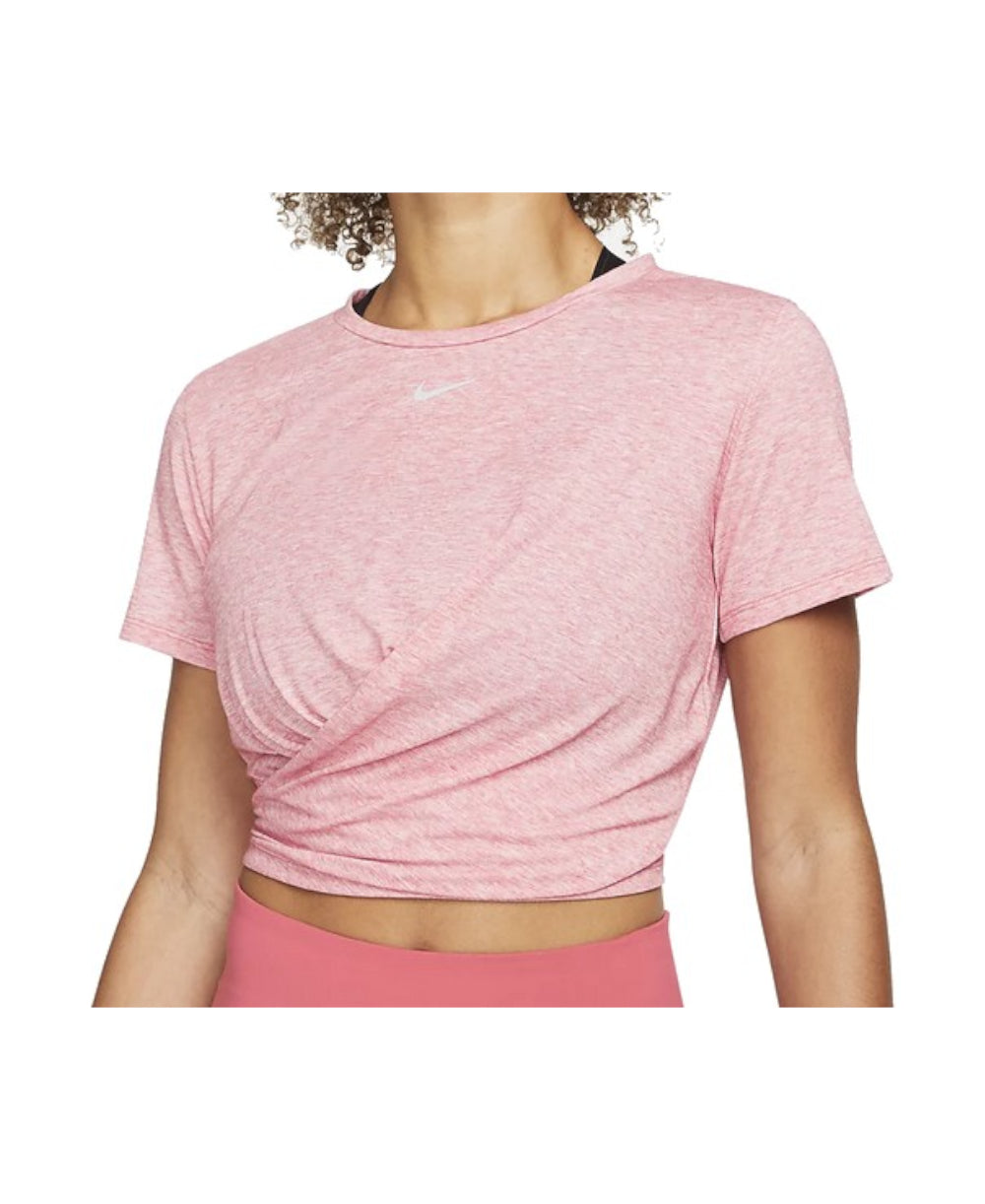 NIKE Dri-Fit One Luxe Twist Standard Fit Short-Sleeve moteriški marškinėliai