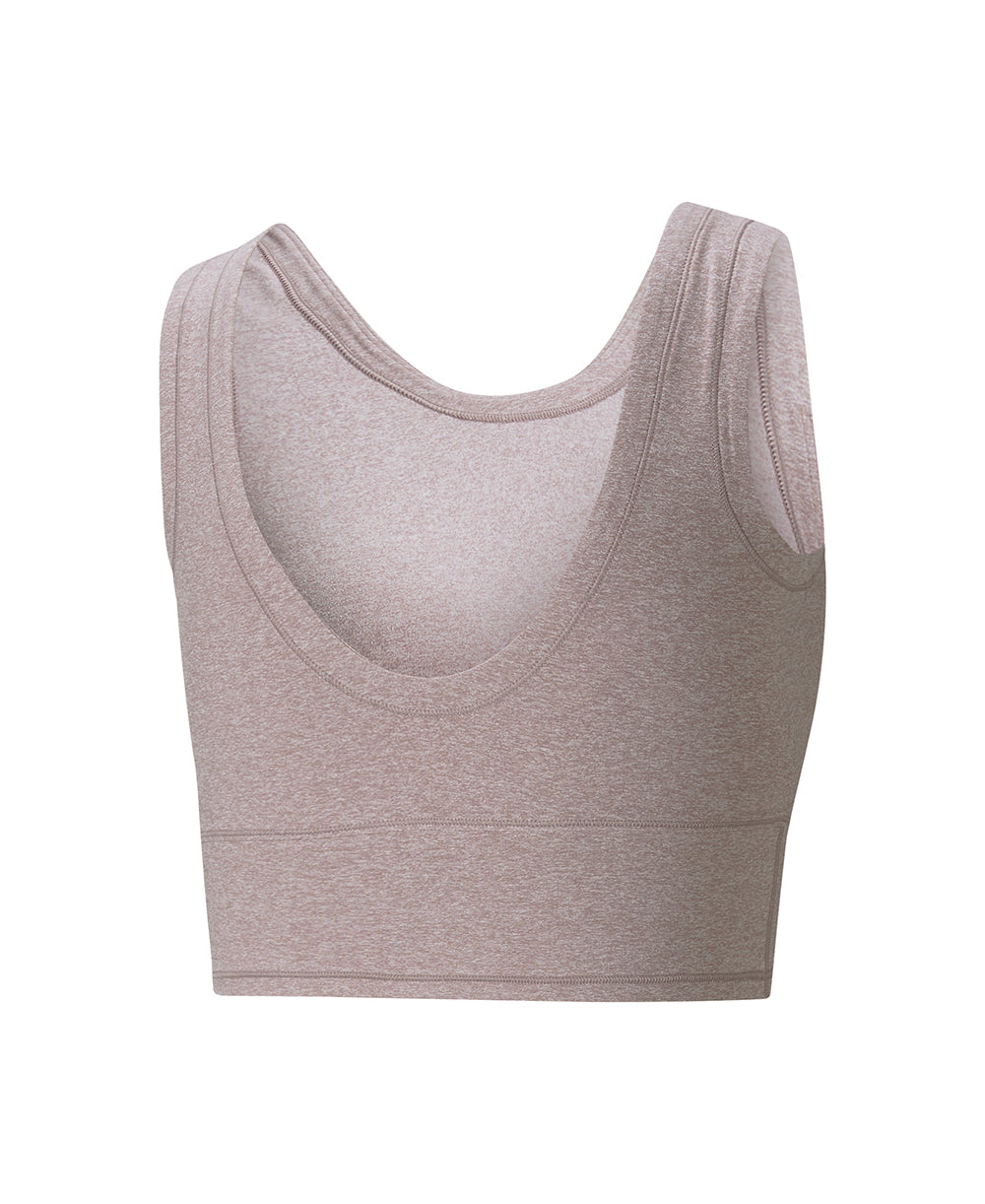 PUMA studio yogini luxe crop moteriški marškinėliai